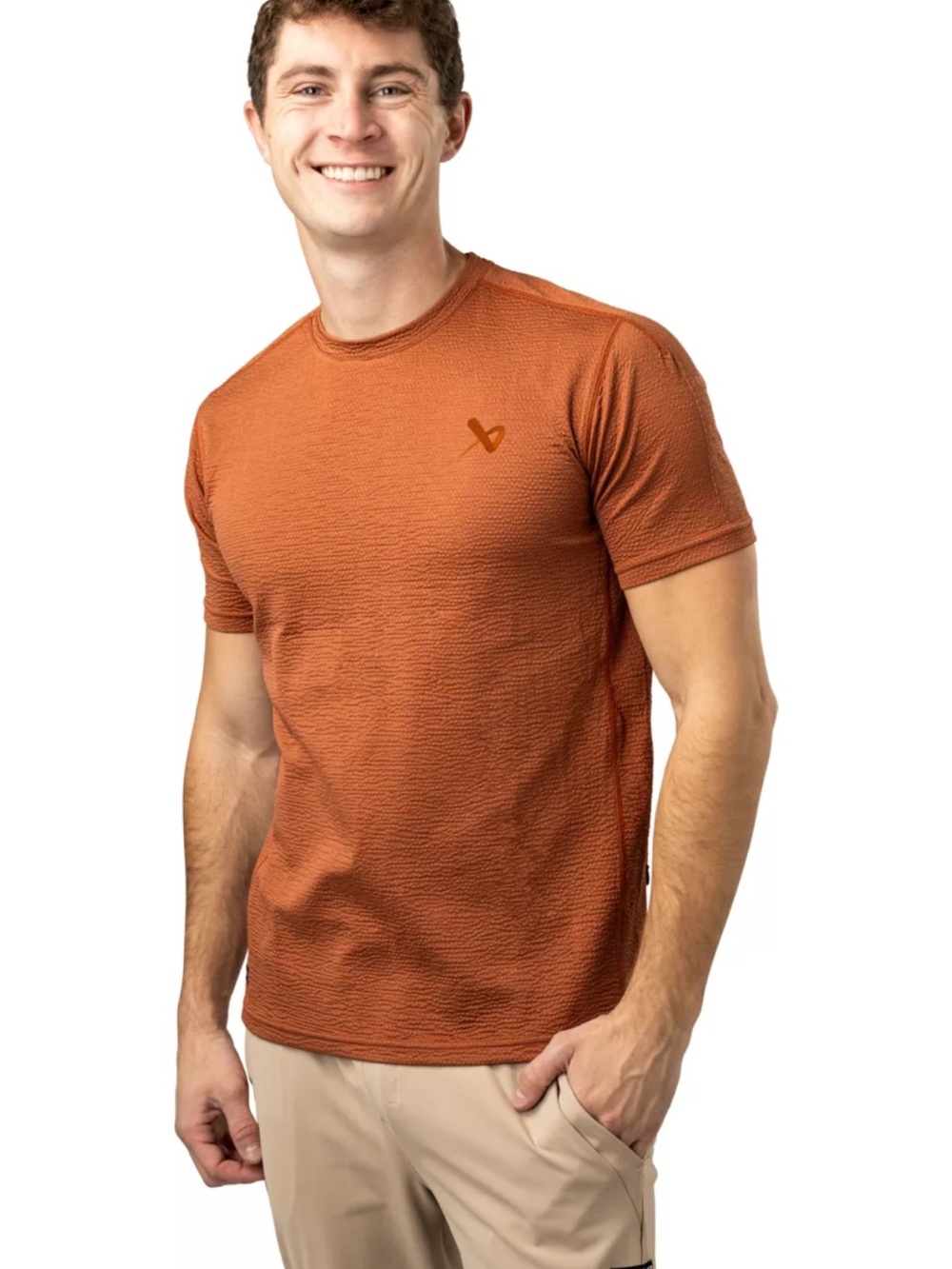 Bauer Men's Crew Tee in Orange